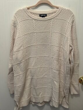 Lands End White Cream Knitted Sweater
